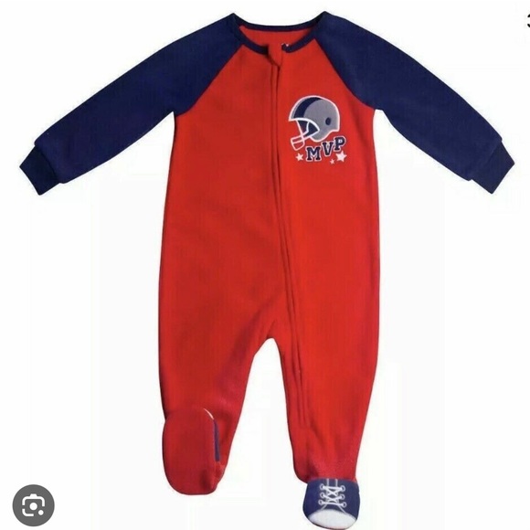 Absorbs Kids' 2-pack Fleece Blanket Sleeper Sports ⚽️🏀🏈⚾️ 9M - Picture 4 of 6